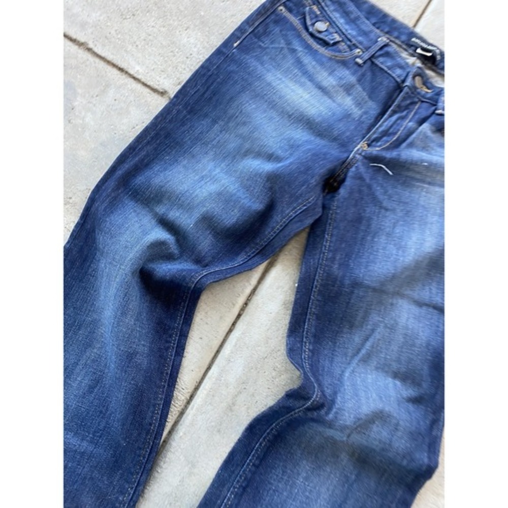 Vintage Banana Republic Jeans Womens 30x32 6 Blue Mid Rise Bootcut Denim Flap - Picture 8 of 16
